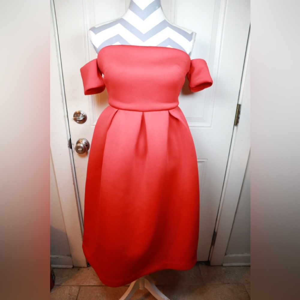 Long Tea Length Red Dress Size XS